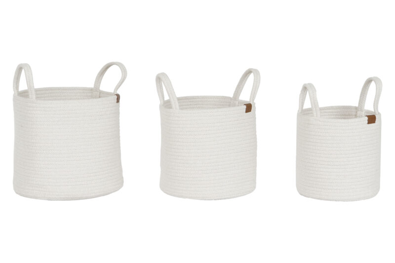 CESTA ALGODON BLANCO CON ASAS