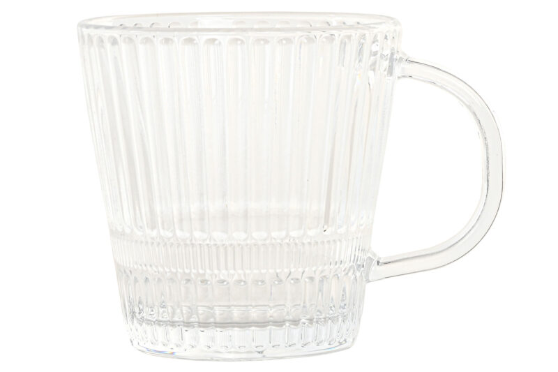 TAZA CRISTAL RAYADO 265ML